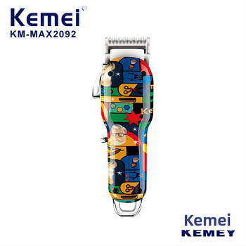 KEMEI KM-MAX2092/2093 USB uzlādes matu griezējs, augstas jaudas, ar nerūsējoša tērauda griežamie asmeņi, iekšējā baterija 2000-4000mAh, darbības laiks 1-3 h