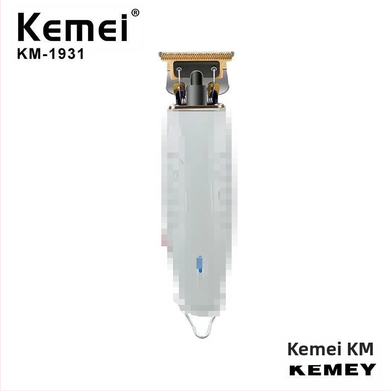KEMEI KM-1931 Profesionálny nabíjateľný elektrický kadernícky strojček na vlasy s vyrezávanou hlavou a gravírovaným telom