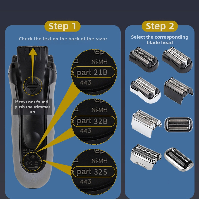Сменяеми глави за Braun електрическа самобръсначка – съвместими с 21B32/52/70/92/3579 серии, ABS+метал, тегло 25 g