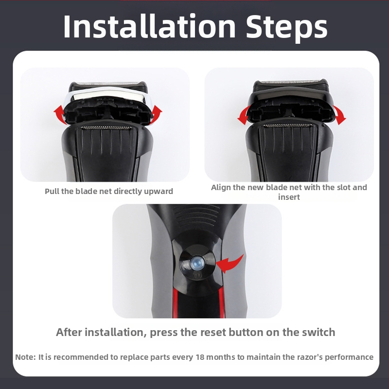 Сменяеми глави за Braun електрическа самобръсначка – съвместими с 21B32/52/70/92/3579 серии, ABS+метал, тегло 25 g