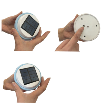 Saulės energijos plūduriuojanti LED šviesa vejai, vandeniui, kiemui ir baseinui – ABS plastikas, IP67, LED šaltinis, saulės energija