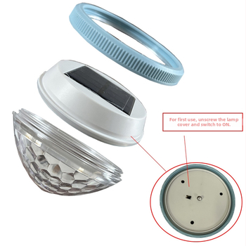 Saulės energijos plūduriuojanti LED šviesa vejai, vandeniui, kiemui ir baseinui – ABS plastikas, IP67, LED šaltinis, saulės energija