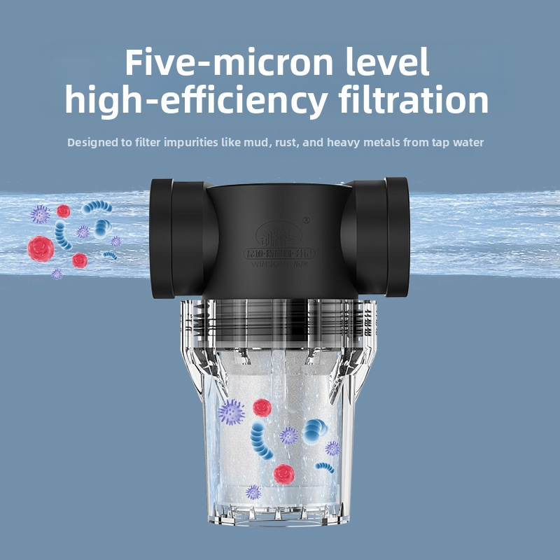 Предфилтър за водопроводна вода – неръждаема стомана филтър, ниво 1 филтрация, премахване на накип и утайки, заменяем филтърен елемент