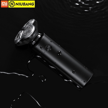 Електрическа самобръсначка S500 за Xiaomi MiJia, плаваща роторна глава с 3 ножа, мокро/сухо бръснене, презареждаща, 45–60 минути работа