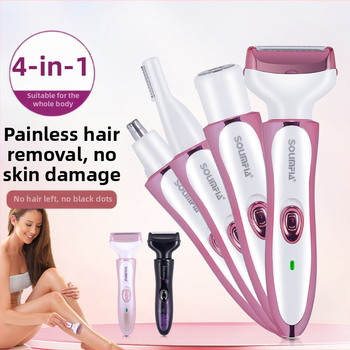 SOLIMPIA HT-581 rasor electric și epilator cu alimentare USB, corp din ABS, cap de tăiere din oțel inoxidabil, pentru utilizare umedă și uscată.