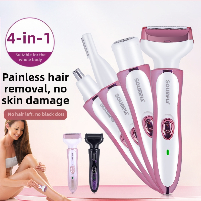 SOLIMPIA HT-581 ηλεκτρικό ξυριστήριο και αποτρίχωση με τροφοδοσία USB, σώμα από ABS, κεφαλή κοπής από ανοξείδωτο ατσάλι, για χρήση υγρή και στεγνή.