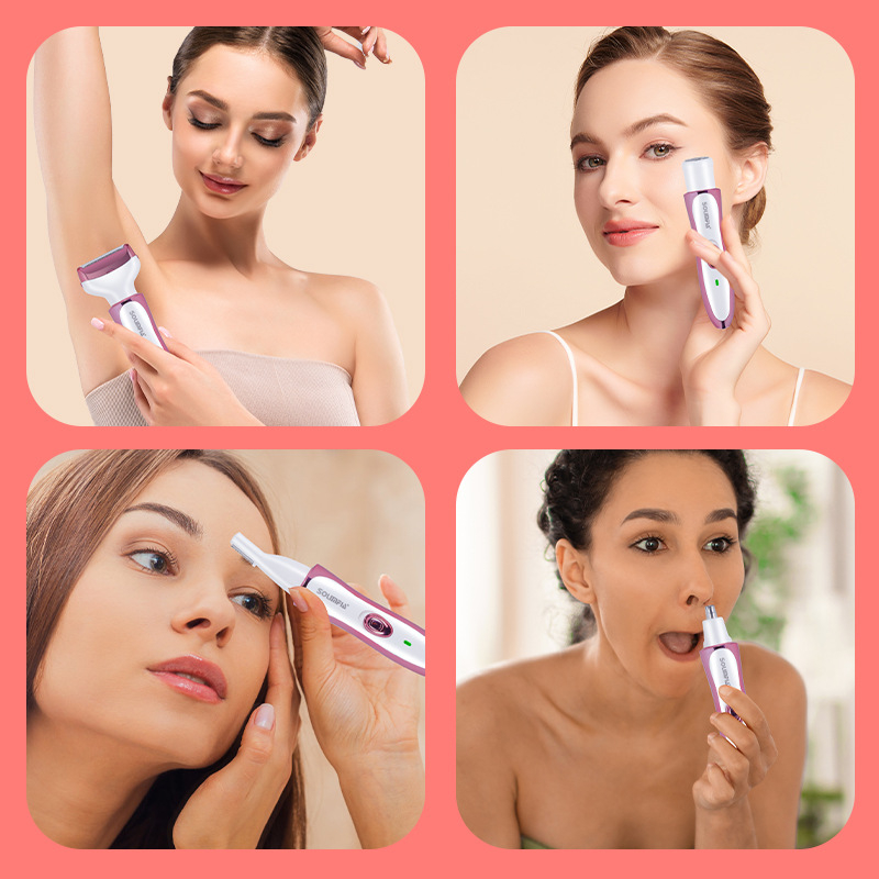 SOLIMPIA HT-581 ηλεκτρικό ξυριστήριο και αποτρίχωση με τροφοδοσία USB, σώμα από ABS, κεφαλή κοπής από ανοξείδωτο ατσάλι, για χρήση υγρή και στεγνή.