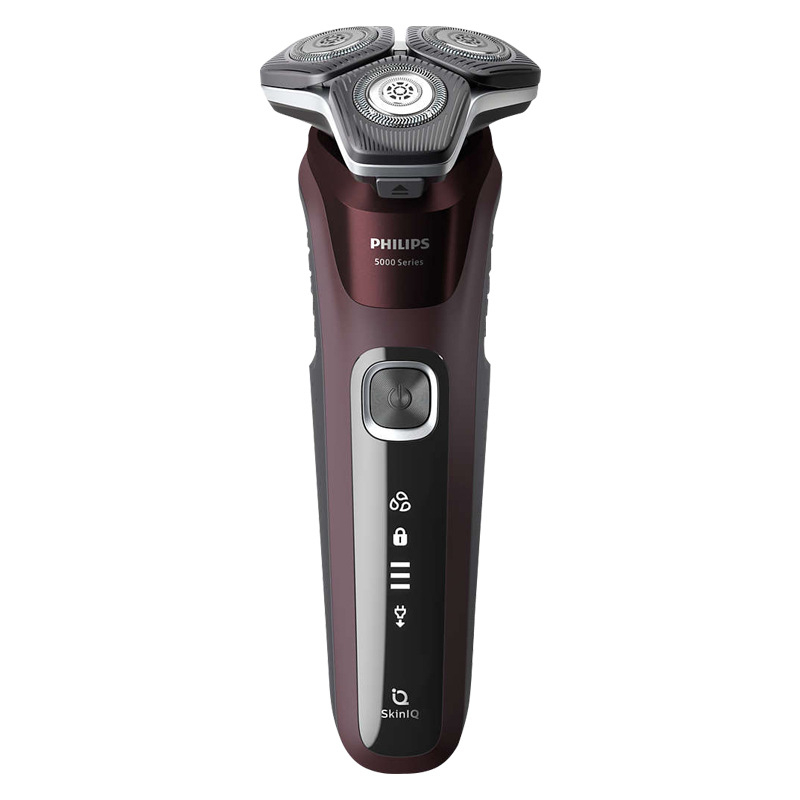 Philips ηλεκτρική ξυριστική μηχανή με περιστρεφόμενη κεφαλή 3 στοιχείων, για υγρή και ξηρή χρήση, LED οθόνη, ενσωματωμένη μπαταρία, διάρκεια λειτουργίας περίπου 60 λεπτών