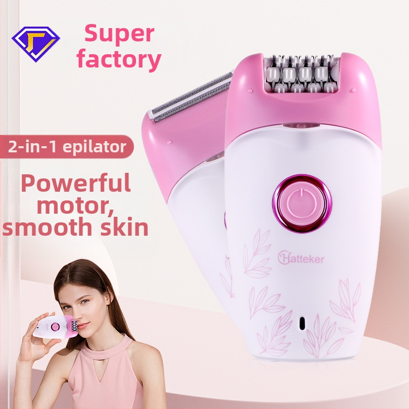 2-σε-1 ηλεκτρικός αποτριχωτής σώματος και ξυριστικό για γυναίκες – HT-557; τροφοδοσία USB/ηλεκτρική· κεφαλή κοπής από ανοξείδωτο ατσάλι· για ολόκληρο το σώμα.