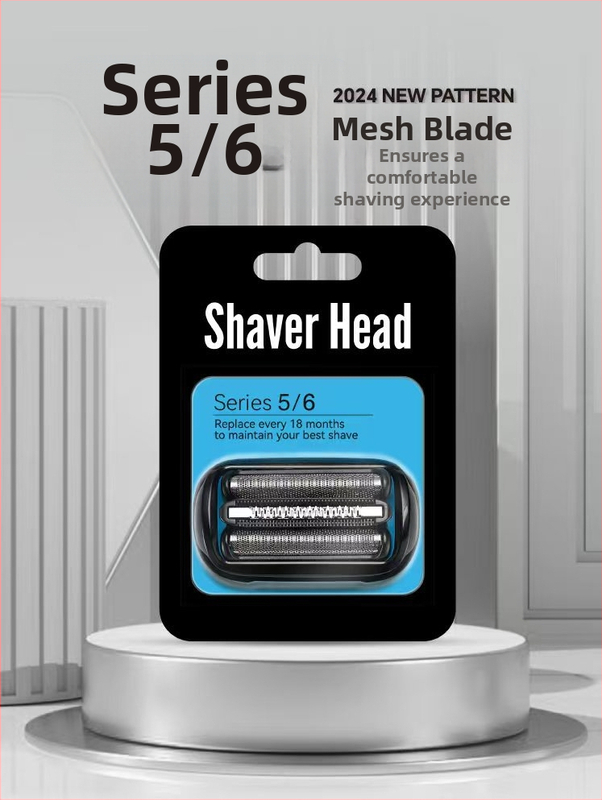 Σετ αντικατάστασης κεφαλής ξυριστικής μηχανής Braun Series 5, συμβατό με μοντέλα 52B/52S/73S και 53B.