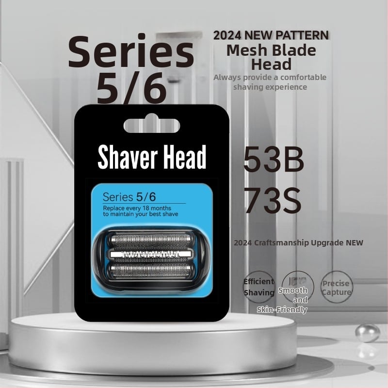 Комплект за смяна на глава за бръснач Braun, серия 5, съвместим с модели 52B/52S/73S и 53B.