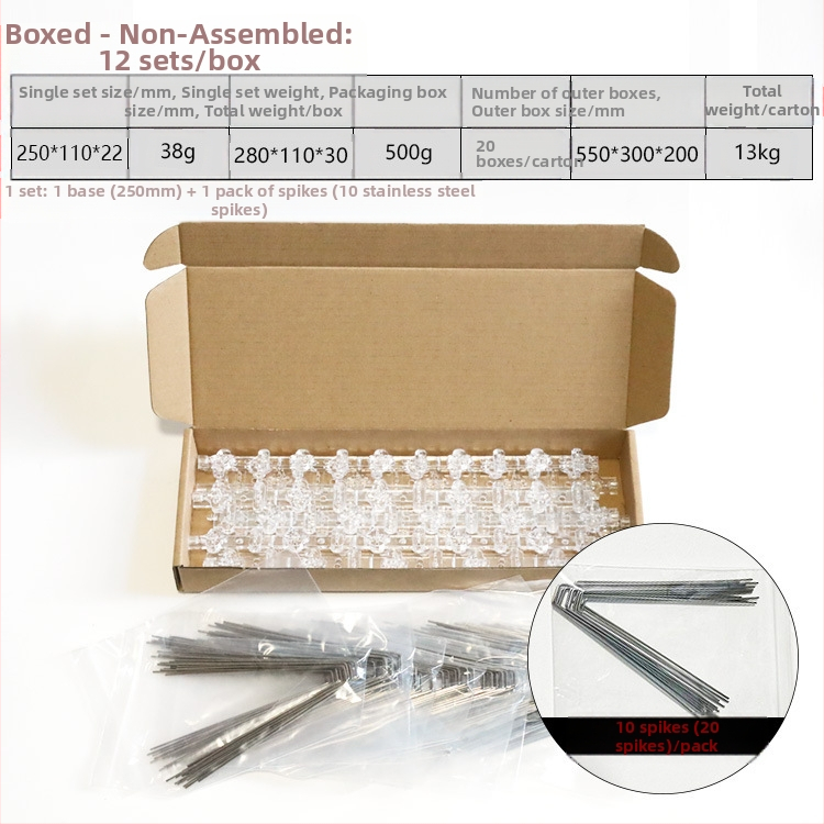 Шипове против птици от неръждаема стомана с PC пластмасова основа – Minpeng, за прозорци и покриви