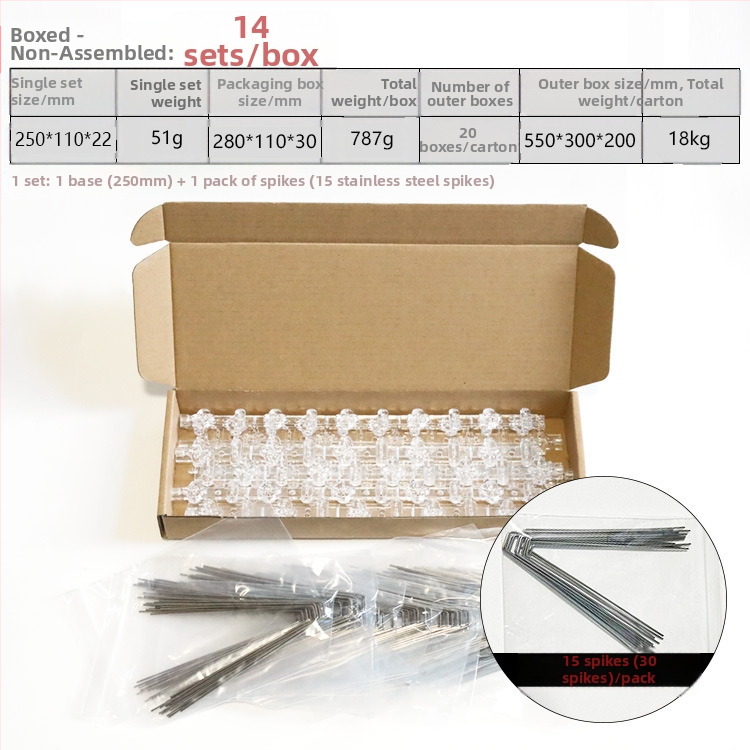 Шипове против птици от неръждаема стомана с PC пластмасова основа – Minpeng, за прозорци и покриви