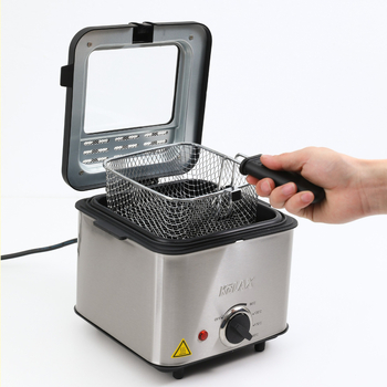 KOLAX Dziļā friteze 901553, nerūsējošais tērauds, 220–240 V, 1000 W, 2 L kapacitāte