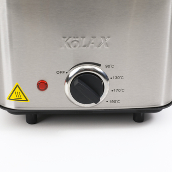 KOLAX Dziļā friteze 901553, nerūsējošais tērauds, 220–240 V, 1000 W, 2 L kapacitāte