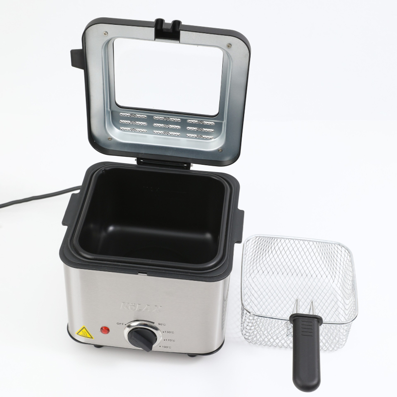 KOLAX Dziļā friteze 901553, nerūsējošais tērauds, 220–240 V, 1000 W, 2 L kapacitāte