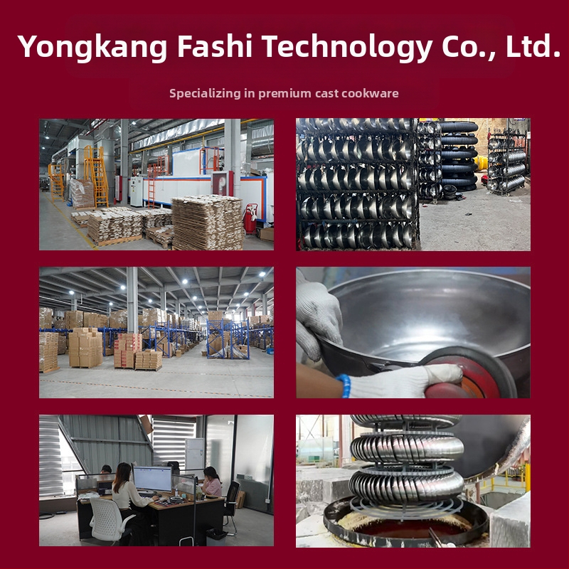 Wok от висококачествено желязо, китайски стил, без покритие, дълбочина 10,5–11,1 cm, модел FS-CS-011