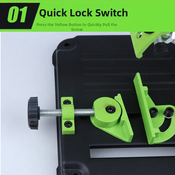 Mini Strong kampinis šlifuoklio laikiklis — daugiafunkcinis tvirtinimas staliniam pjūklui ir rankiniam šlifuokliui