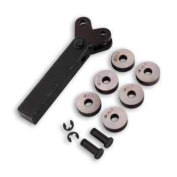 HUOTO Комплект за двойно колело гранулиране, 7 части, стъпка на винтовете 0.5/1/2 мм, инструмент за токарно колело