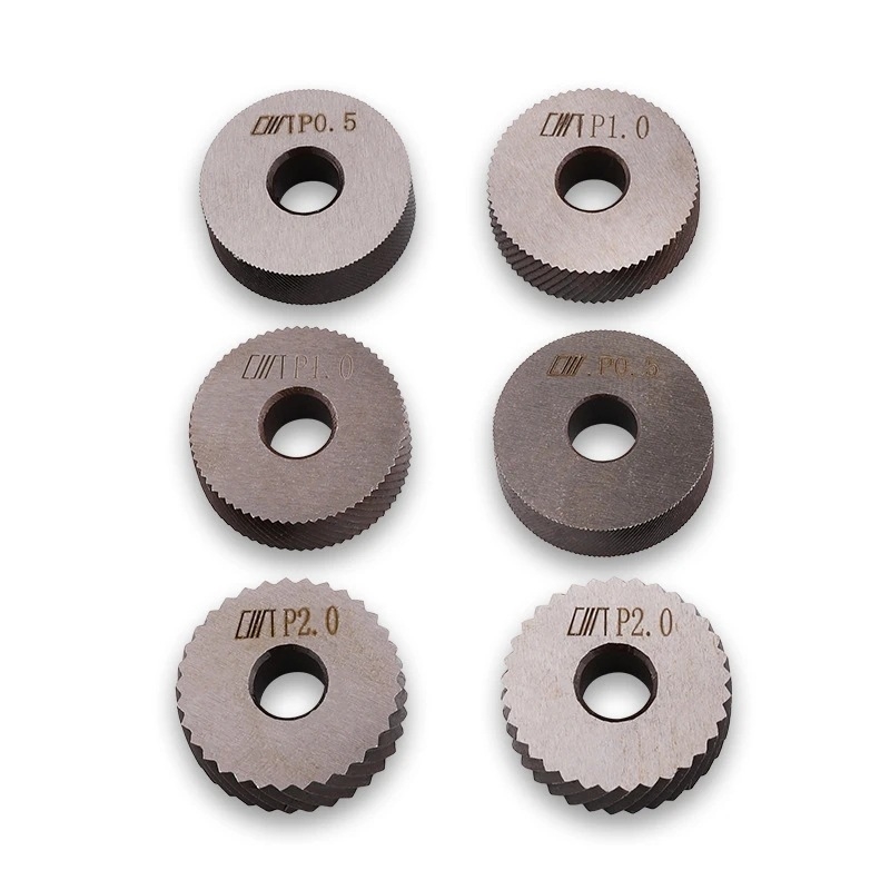 HUOTO Комплект за двойно колело гранулиране, 7 части, стъпка на винтовете 0.5/1/2 мм, инструмент за токарно колело