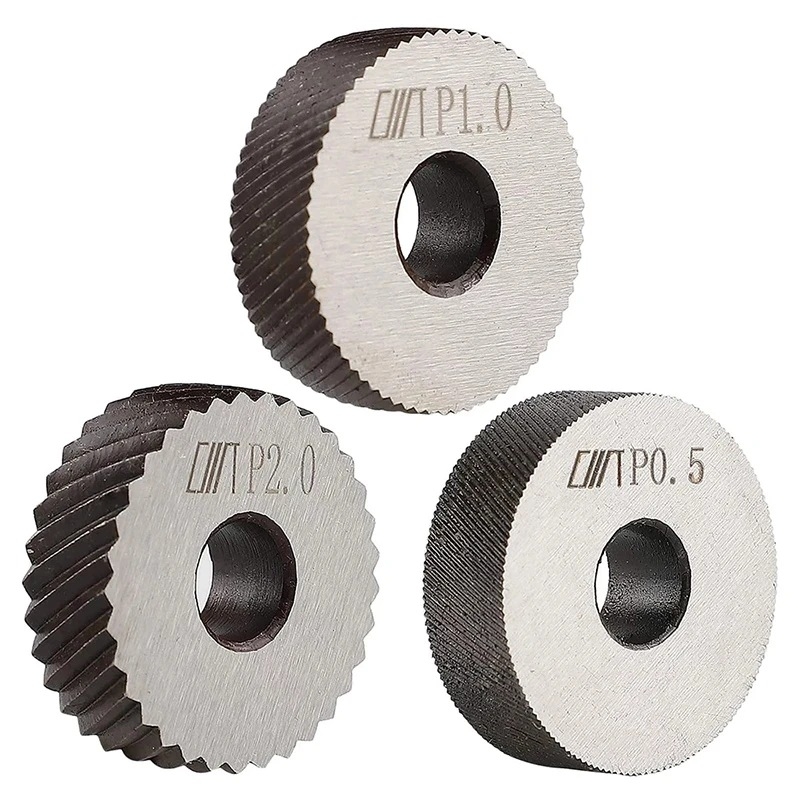 HUOTO Комплект за двойно колело гранулиране, 7 части, стъпка на винтовете 0.5/1/2 мм, инструмент за токарно колело