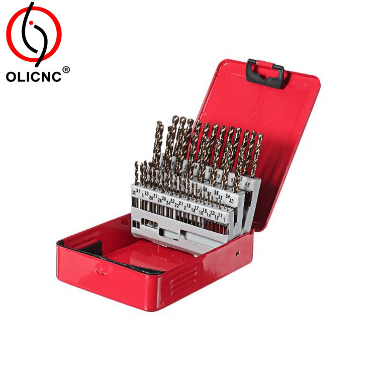 olicnc Свредла за дърво, алуминий и пластмаса със прав стебло — 51 части общо, комплект 41 части