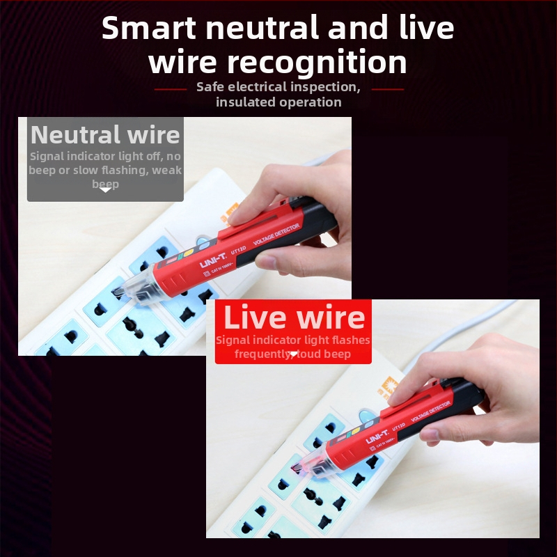 UNI-T UT12D безконтактен тестер за напрежение – висока прецизност, за електротехници, диапазон 24–1000 V
