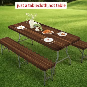 Покривка за маса от полиестер, правоъгълна, с райета, модерен стил, прахоустойчива и маслоустойчива