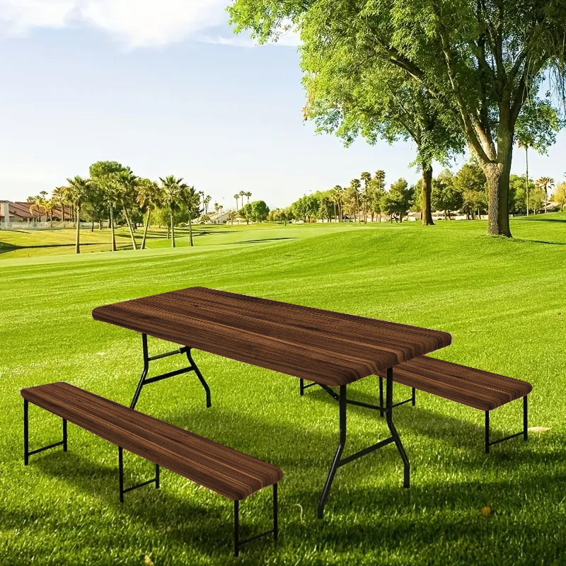 Покривка за маса от полиестер, правоъгълна, с райета, модерен стил, прахоустойчива и маслоустойчива