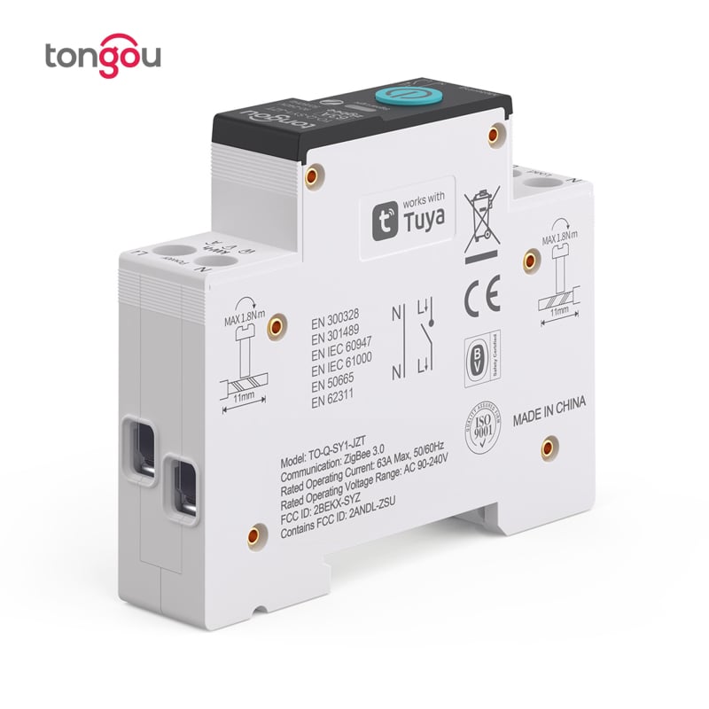 Zigbee išmanusis jungiklis su energijos matavimo funkcija, miniatiūrinis išjungiklis, belaidis nuotolinis valdymas ir valdymas per mobiliąją programėlę