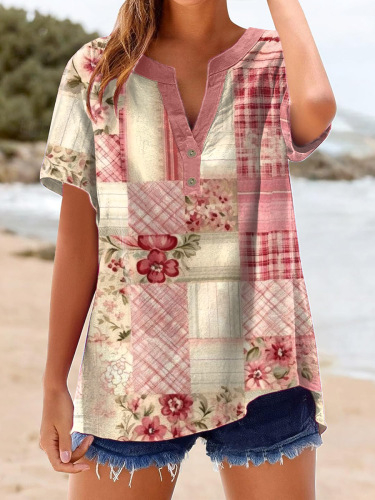 Laza szabású rövid ujjú ing V-nyakkal, 160 g finom kender anyag, 3D mintázat, kétgombos zárás, tavasz 2025, japán-koreai casual stílus, uniszex