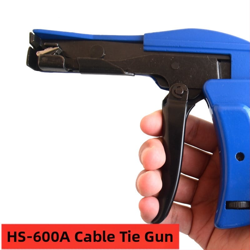 Нейлонов пистолет за връзване на кабели HS-600A – автоматично затягане и рязане, клещи за кабелни ленти, Huasheng, произход: Уензоу, Материал: Друг