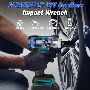 Moyi безчетков електрически гаечен ключ, преносим безжичен ключ за гнезда, двоен режим, капацитет M6-M18 / M16-M24, тегло 6 кг