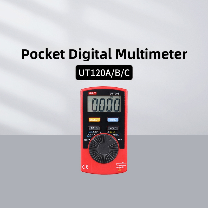 Uni-T UT120A/120C ir UT123/125C skaitmeninis kišeninis multimetras, True RMS, profesionaliai naudai