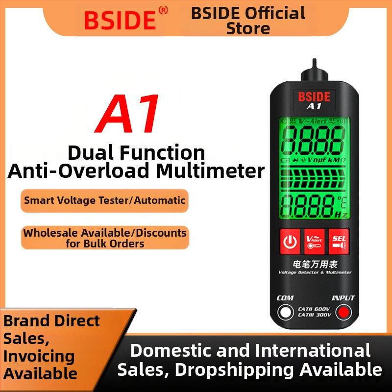 A1 автоматичен цифров мултиметър – BSIDE, многофункционален интелигентен тестер за електротехници, висока точност