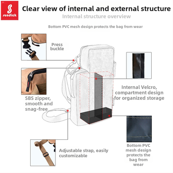 Mountain Guest Τσαντάκι αποθήκευσης εξοπλισμού κατασκήνωσης από παχύ καμβά, με ιμάντα crossbody