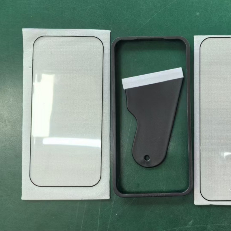 Защитно стъкло за екран за iPhone 16 Pro Max — 3D извити ръбове, пълно прилепване, анти-пийпинг, HD яснота