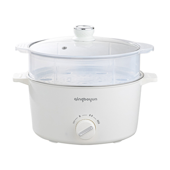 Електрическа готварска тенджера с регулируема температура, 400-800W, капацитет 2-3 л, вътрешен съд от неръждаема стомана, функции: пара, пържене, готвене, варене