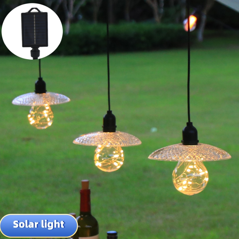 Saulės energijos pakabinama lemputė lauko kempingams – apvali dekoratyvinė kamuolio lemputė IP44, DC maitinimas, įvesties įtampa ≤36V, CE sertifikatas, modelis RC-109, RCJ prekės ženklas