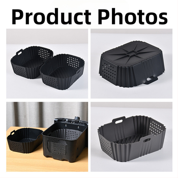 Xinxin σιλικόνινο ταψί για φριτέζα με οπές | σιλικόνη τροφίμων | σχεδιασμός κυκλοφορίας αέρα