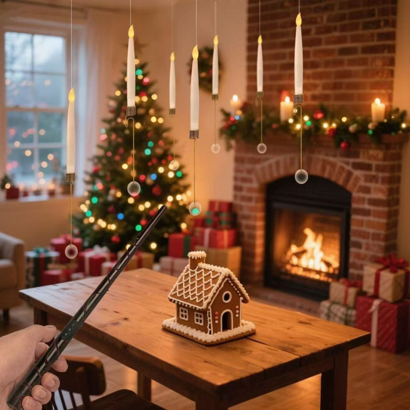 LED коледна свещ за вътрешна декорация • атмосфера за парти • материал: пластмаса, железен арт • марка: aolaigle • IP защита: Няма • стил: модерен арт, лукс светлина • подходящ за: Коледа