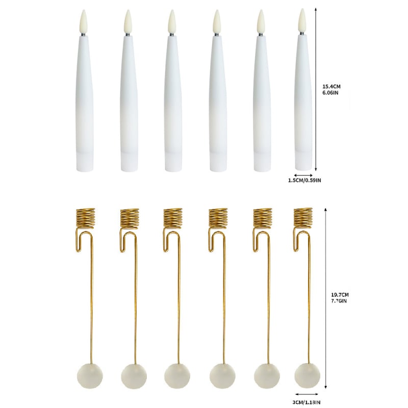 LED коледна свещ за вътрешна декорация • атмосфера за парти • материал: пластмаса, железен арт • марка: aolaigle • IP защита: Няма • стил: модерен арт, лукс светлина • подходящ за: Коледа