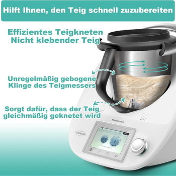 Нож за омесване на тесто от неръждаема стомана, заместващ аксесоар за Thermomix TM6/TM5/TM31