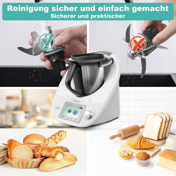 Нож за омесване на тесто от неръждаема стомана, заместващ аксесоар за Thermomix TM6/TM5/TM31
