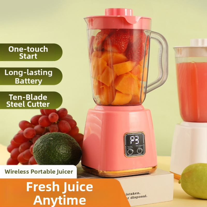 Домашна автоматична сокоизстисквачка с преносим дизайн, 12001–15000 rpm, капацитет 801–1000 ml, стоманен вътрешен съд, вградена батерия