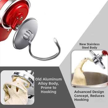 Αξεσουάρ μίξερ πάγκου: αναδευτήρας αυγών και γάντζος ζύμης για μίξερ πάγκου