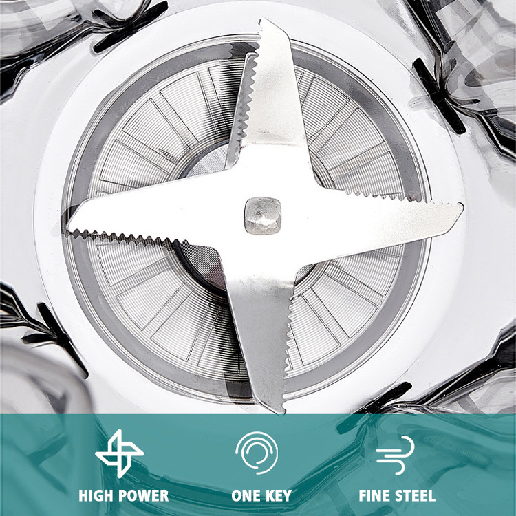 Кухненски многофункционален блендер, 2 л капацитет, 7+ скорости, 10 000 об./мин мотор, двойни ножове, напълно автоматичен режим с управление с копче