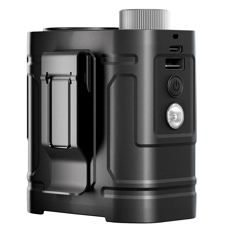 Juostos ventiliatorius su įmontuota 6000mAh baterija, skaitmeninis ekranas, žingsninė greičio reguliavimas, naktinė lemputė, įkraunamas, brushless motoras