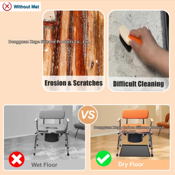 Σιλικονούχος πάτος για κάθισμα τουαλέτας και προστασία δαπέδου για ηλικιωμένους – αντιολισθητικό μαξιλάρι δίπλα στο κρεβάτι, αποστραγγιζόμενη βάση