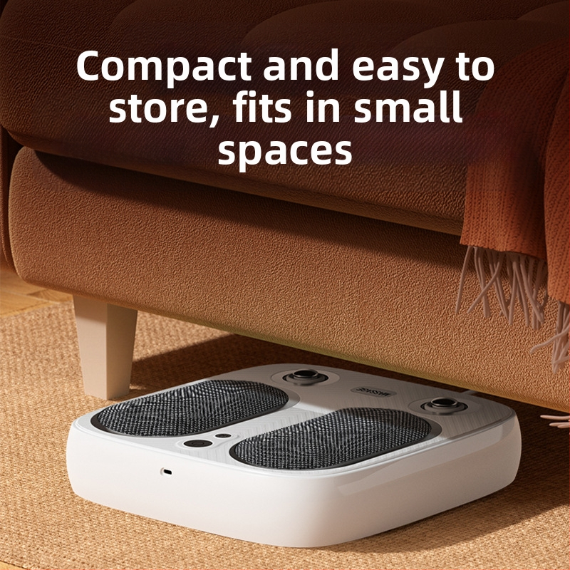 Масажор за крака с месене, загряване и вибрация (4 масажни контакта; модел SU7; презареждаем; ABS корпус; техники на масаж: месене, акупресура)